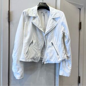 Vintage Liz Claiborne Cotton Linen Zip Front Jacket